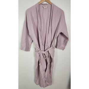 Salter House Women's Sz. M Linen Robe In Lavender